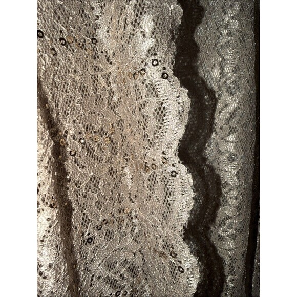 R&M Richards Evening Cardigan Jacket Women Plus 20W Gold Cream Sequin Party Glam - Picture 3 of 14